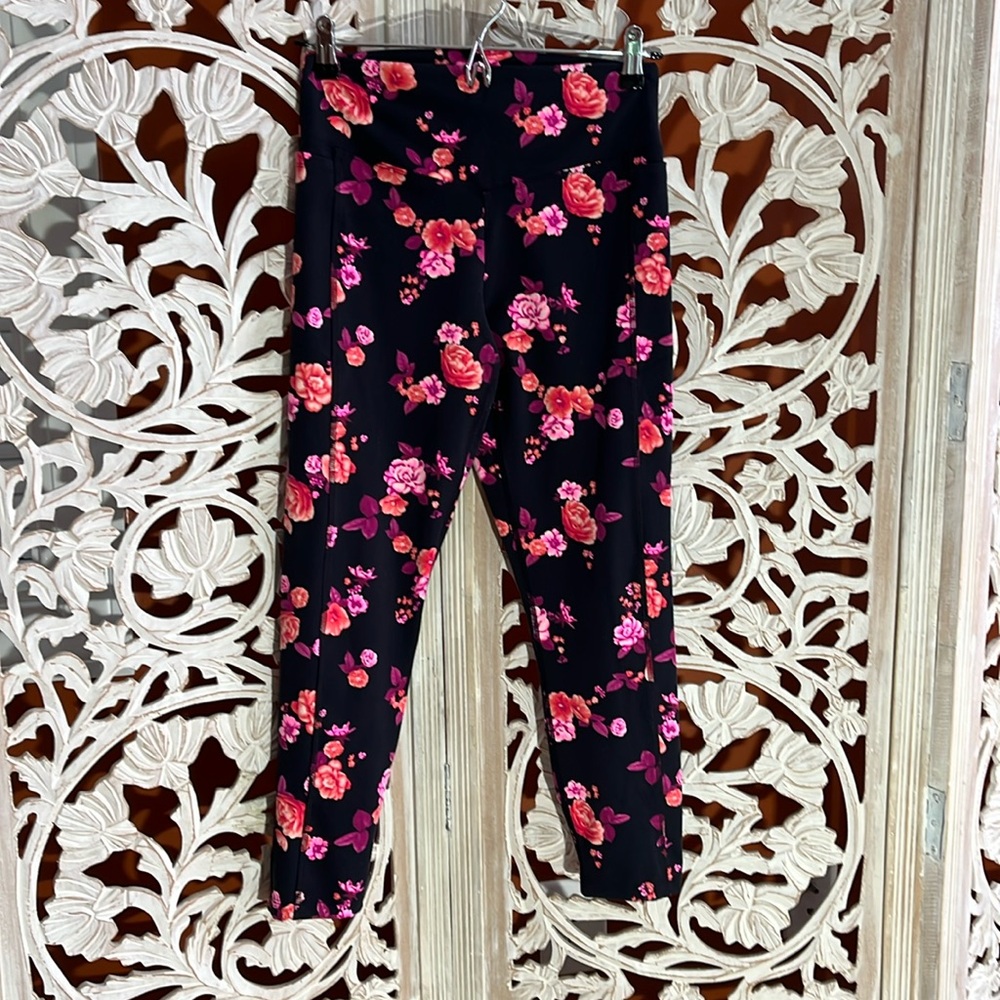 VS floral black leggings